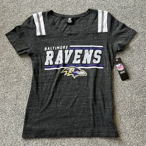Baltimore Ravens Ladies Glitter Logo T-shirt size L NWT